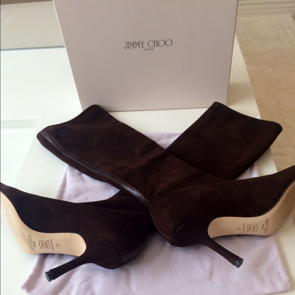 Jimmy Choo Suede Stretch Boots